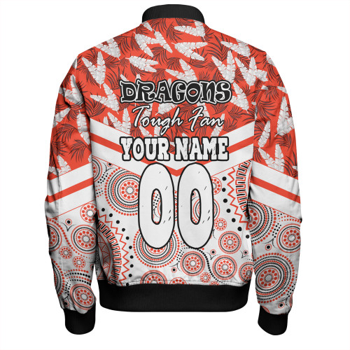 St. George Illawarra Dragons Bomber Jacket - Tropical Patterns And Dot Painting Eat Sleep Repeat St. George Illawarra Dragons Bomber Jacket - Tropical Patterns And Dot Painting Eat Sleep Repeat
