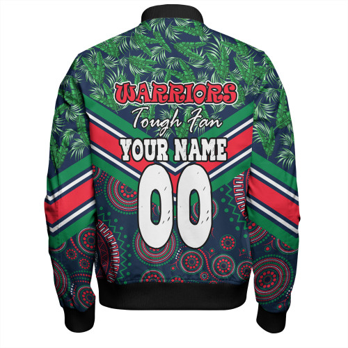 New Zealand Warriors Sport Bomber Jacket - Tropical Patterns And Dot Painting Eat Sleep Rugby Repeat New Zealand Warriors Sport Bomber Jacket - Tropical Patterns And Dot Painting Eat Sleep Rugby Repeat
