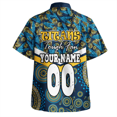 Gold Coast Titans Sport Hawaiian Shirt - Tropical Patterns And Dot Painting Eat Sleep Rugby Repeat Gold Coast Titans Sport Hawaiian Shirt - Tropical Patterns And Dot Painting Eat Sleep Rugby Repeat