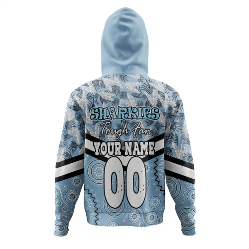 Cronulla-Sutherland Sharks Hoodie - Tropical Patterns And Dot Painting Eat Sleep Rugby Repeat Cronulla-Sutherland Sharks Hoodie - Tropical Patterns And Dot Painting Eat Sleep Rugby Repeat