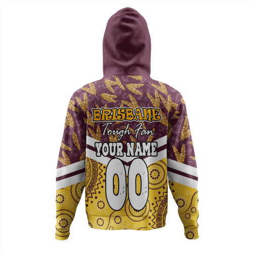 Brisbane Broncos Hoodie - Tropical Patterns And Dot Painting Eat Sleep Rugby Repeat Brisbane Broncos Hoodie - Tropical Patterns And Dot Painting Eat Sleep Rugby Repeat