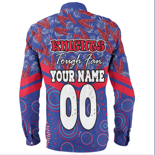Newcastle Knights Sport Long Sleeve Shirt - Tropical Patterns And Dot Painting Eat Sleep Rugby Repeat Newcastle Knights Sport Long Sleeve Shirt - Tropical Patterns And Dot Painting Eat Sleep Rugby Repeat