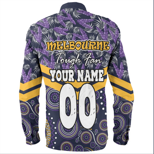 Melbourne Storm Long Sleeve Shirt - Tropical Patterns And Dot Painting Eat Sleep Rugby Repeat Melbourne Storm Long Sleeve Shirt - Tropical Patterns And Dot Painting Eat Sleep Rugby Repeat