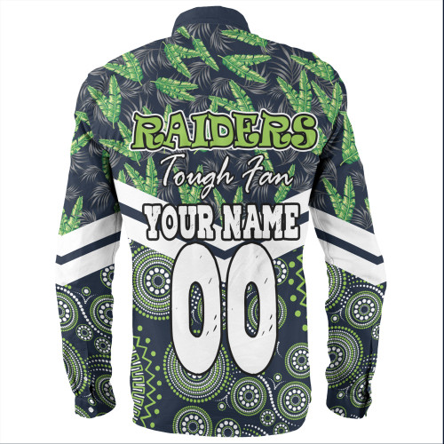 Canberra Raiders Long Sleeve Shirt - Tropical Patterns And Dot Painting Eat Sleep Rugby Repeat Canberra Raiders Long Sleeve Shirt - Tropical Patterns And Dot Painting Eat Sleep Rugby Repeat