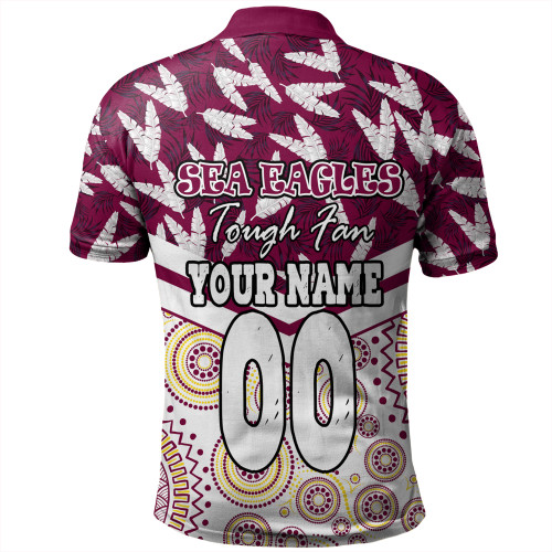 Manly Warringah Sea Eagles Polo Shirt - Tropical Patterns And Dot Painting Eat Sleep Rugby Repeat Manly Warringah Sea Eagles Polo Shirt - Tropical Patterns And Dot Painting Eat Sleep Rugby Repeat