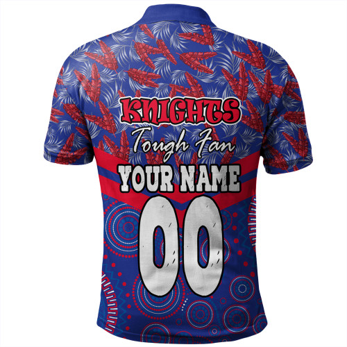 Newcastle Knights Sport Polo Shirt - Tropical Patterns And Dot Painting Eat Sleep Rugby Repeat Newcastle Knights Sport Polo Shirt - Tropical Patterns And Dot Painting Eat Sleep Rugby Repeat