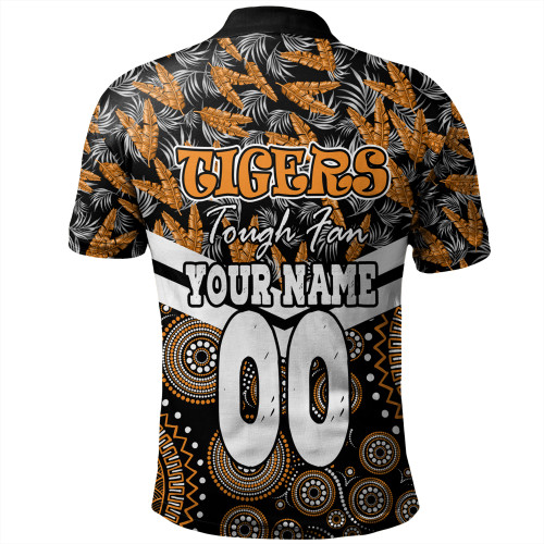 Wests Tigers Polo Shirt - Tropical Patterns And Dot Painting Eat Sleep Rugby Repeat Wests Tigers Polo Shirt - Tropical Patterns And Dot Painting Eat Sleep Rugby Repeat