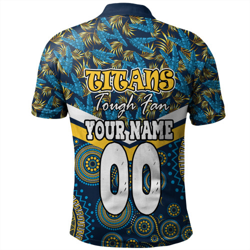 Gold Coast Titans Sport Polo Shirt - Tropical Patterns And Dot Painting Eat Sleep Rugby Repeat Gold Coast Titans Sport Polo Shirt - Tropical Patterns And Dot Painting Eat Sleep Rugby Repeat