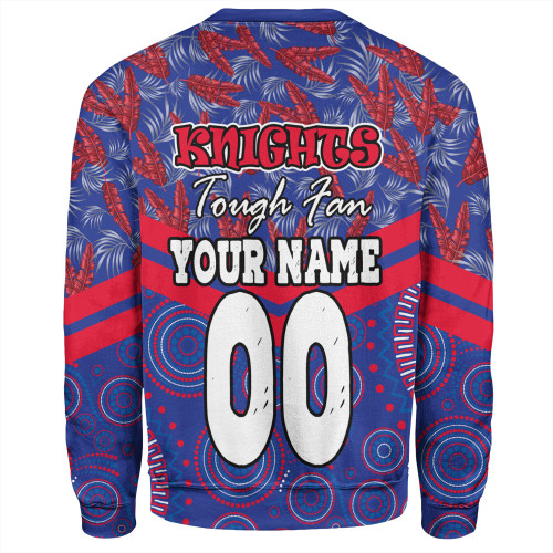 Newcastle Knights Sport Sweatshirt - Tropical Patterns And Dot Painting Eat Sleep Rugby Repeat Newcastle Knights Sport Sweatshirt - Tropical Patterns And Dot Painting Eat Sleep Rugby Repeat