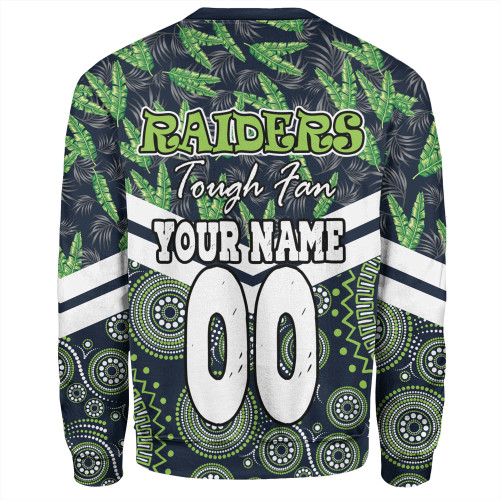 Canberra Raiders Sweatshirt - Tropical Patterns And Dot Painting Eat Sleep Rugby Repeat Canberra Raiders Sweatshirt - Tropical Patterns And Dot Painting Eat Sleep Rugby Repeat