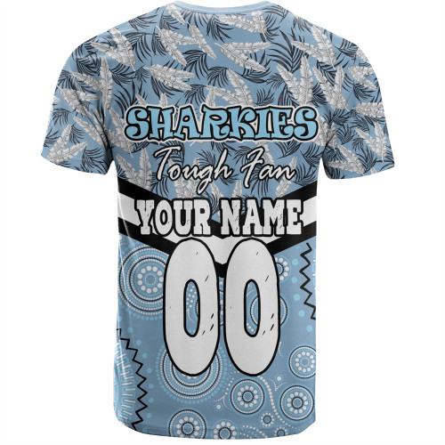 Cronulla-Sutherland Sharks T-Shirt - Tropical Patterns And Dot Painting Eat Sleep Rugby Repeat Cronulla-Sutherland Sharks T-Shirt - Tropical Patterns And Dot Painting Eat Sleep Rugby Repeat