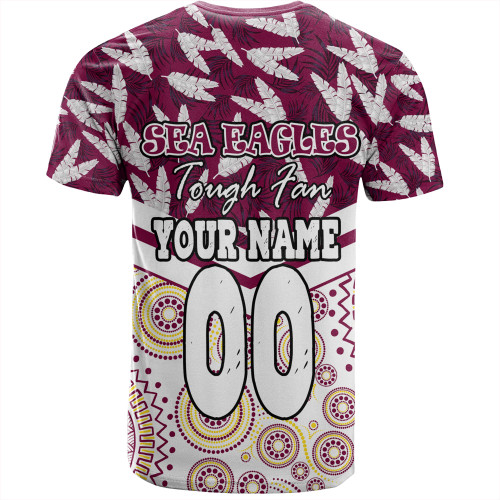 Manly Warringah Sea Eagles T-Shirt - Tropical Patterns And Dot Painting Eat Sleep Rugby Repeat Manly Warringah Sea Eagles T-Shirt - Tropical Patterns And Dot Painting Eat Sleep Rugby Repeat