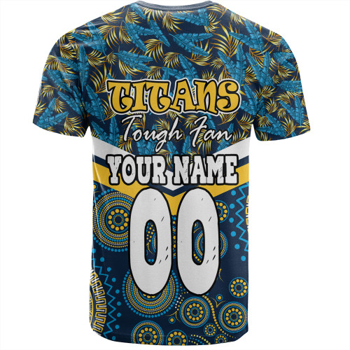 Gold Coast Titans Sport T-Shirt - Tropical Patterns And Dot Painting Eat Sleep Rugby Repeat Gold Coast Titans Sport T-Shirt - Tropical Patterns And Dot Painting Eat Sleep Rugby Repeat