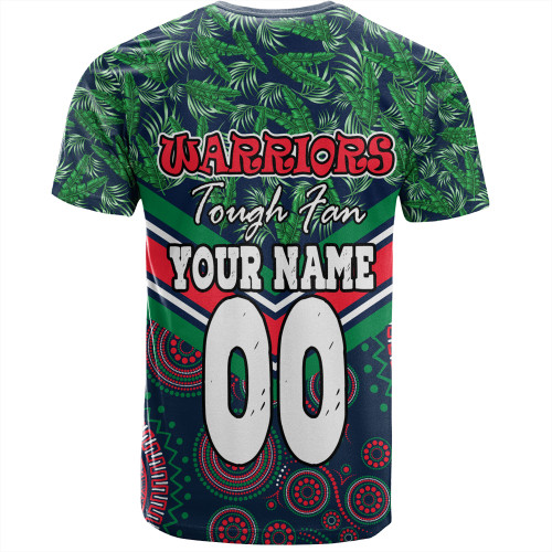 New Zealand Warriors Sport T-Shirt - Tropical Patterns And Dot Painting Eat Sleep Rugby Repeat New Zealand Warriors Sport T-Shirt - Tropical Patterns And Dot Painting Eat Sleep Rugby Repeat
