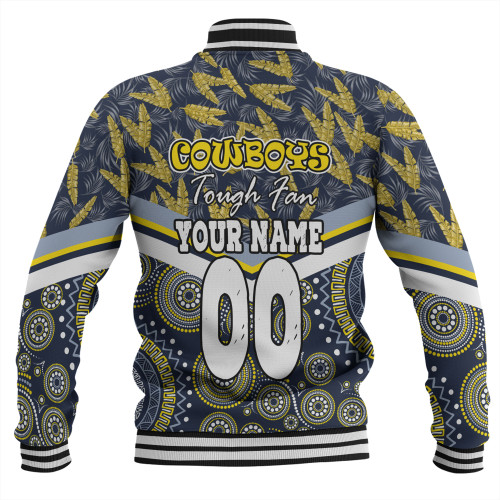 North Queensland Cowboys Baseball Jacket - Tropical Patterns And Dot Painting Eat Sleep Rugby Repeat North Queensland Cowboys Baseball Jacket - Tropical Patterns And Dot Painting Eat Sleep Rugby Repeat