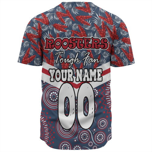 Sydney Roosters Baseball Shirt - Tropical Patterns And Dot Painting Eat Sleep Rugby Repeat Sydney Roosters Baseball Shirt - Tropical Patterns And Dot Painting Eat Sleep Rugby Repeat