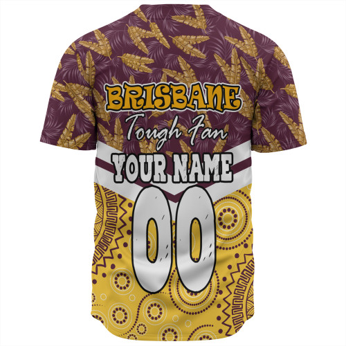 Brisbane Broncos Baseball Shirt - Tropical Patterns And Dot Painting Eat Sleep Rugby Repeat Brisbane Broncos Baseball Shirt - Tropical Patterns And Dot Painting Eat Sleep Rugby Repeat