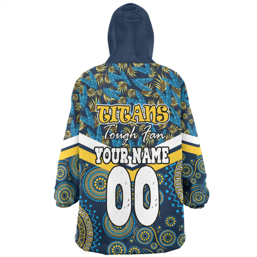Gold Coast Titans Sport Snug Hoodie - Tropical Patterns And Dot Painting Eat Sleep Rugby Repeat Gold Coast Titans Sport Snug Hoodie - Tropical Patterns And Dot Painting Eat Sleep Rugby Repeat