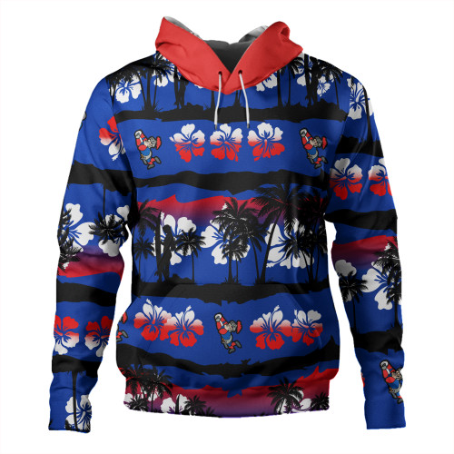 Newcastle Knights Sport Hoodie - Tropical Hibiscus and Coconut Trees