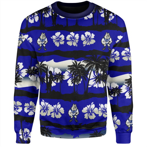 Canterbury-Bankstown Bulldogs Sweatshirt - Tropical Hibiscus and Coconut Trees