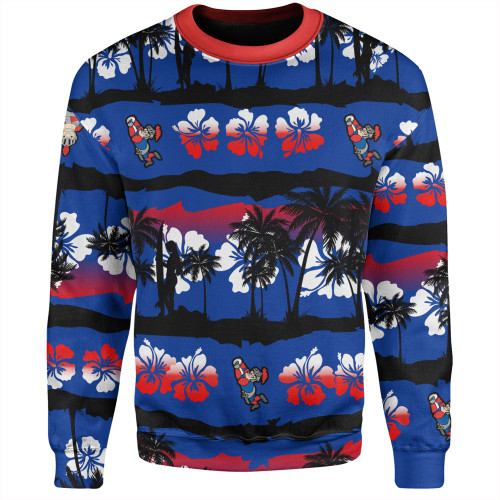 Newcastle Knights Sport Sweatshirt - Tropical Hibiscus and Coconut Trees