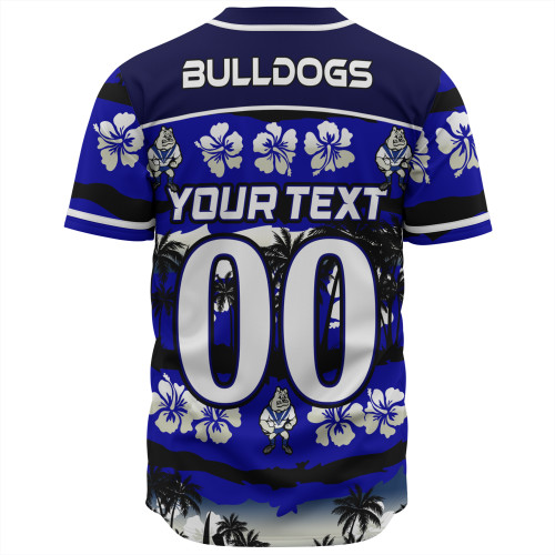 Canterbury-Bankstown Bulldogs Baseball Shirt - Tropical Hibiscus and Coconut Trees Canterbury-Bankstown Bulldogs Baseball Shirt - Tropical Hibiscus and Coconut Trees