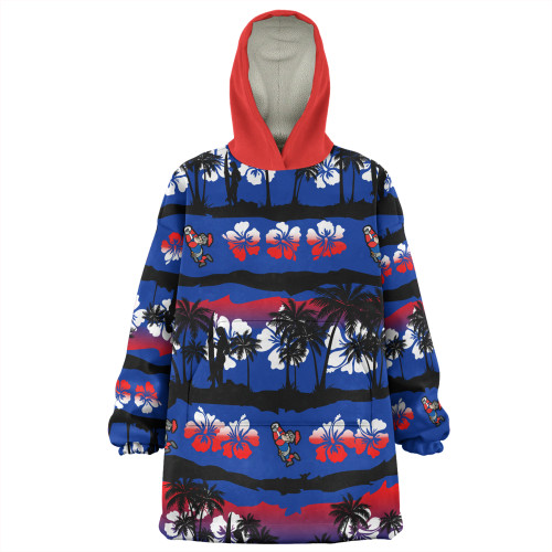 Newcastle Knights Sport Snug Hoodie - Tropical Hibiscus and Coconut Trees