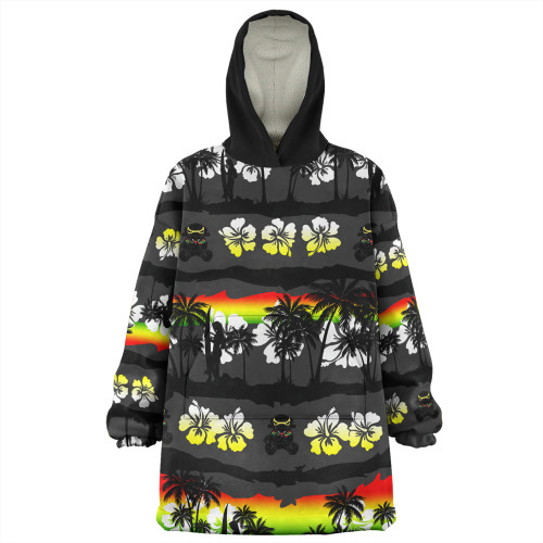 Penrith Panthers Snug Hoodie - Tropical Hibiscus and Coconut Trees