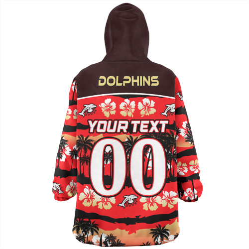 Redcliffe Dolphins Snug Hoodie - Tropical Hibiscus and Coconut Trees Redcliffe Dolphins Snug Hoodie - Tropical Hibiscus and Coconut Trees