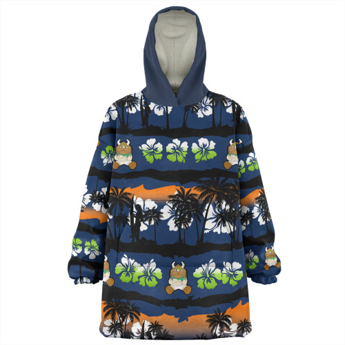 Canberra Raiders Snug Hoodie - Tropical Hibiscus and Coconut Trees