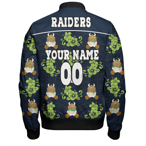 Canberra Raiders Bomber Jacket - With Maori Pattern Canberra Raiders Bomber Jacket - With Maori Pattern