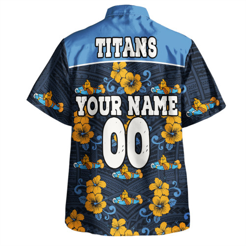 Gold Coast Titans Sport Hawaiian Shirt - With Maori Pattern Gold Coast Titans Sport Hawaiian Shirt - With Maori Pattern