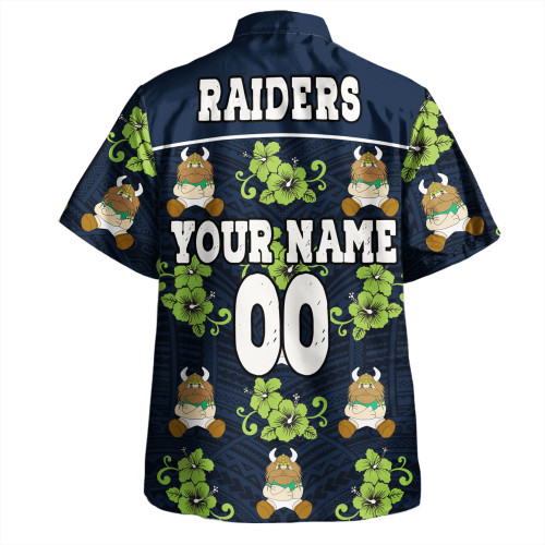 Canberra Raiders Hawaiian Shirt - With Maori Pattern Canberra Raiders Hawaiian Shirt - With Maori Pattern