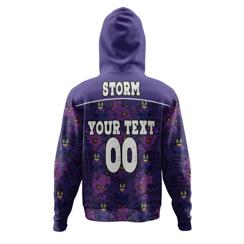 Melbourne Storm Hoodie - With Maori Pattern Melbourne Storm Hoodie - With Maori Pattern