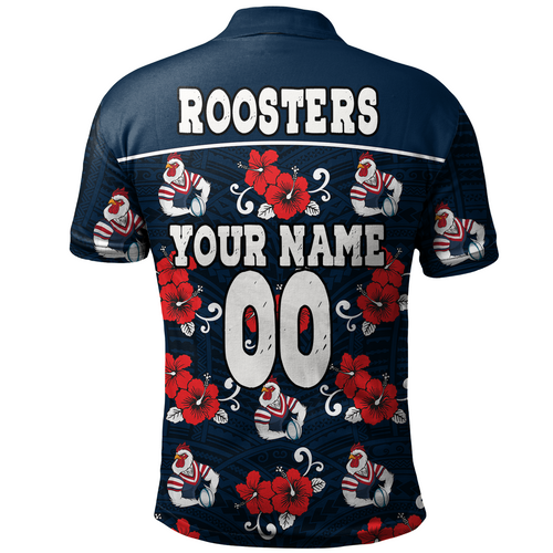 Sydney Roosters Polo Shirt - With Maori Pattern
