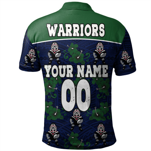 New Zealand Warriors Sport Polo Shirt - With Maori Pattern New Zealand Warriors Sport Polo Shirt - With Maori Pattern