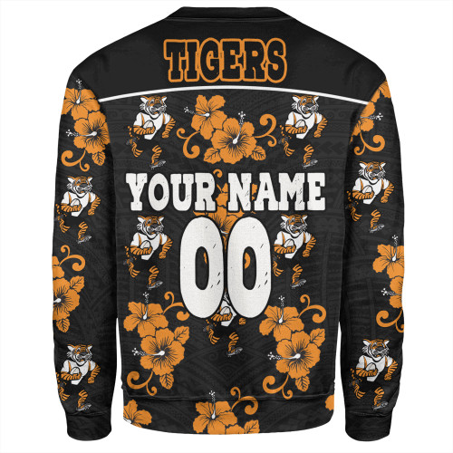 Wests Tigers Sweatshirt - With Maori Pattern Wests Tigers Sweatshirt - With Maori Pattern