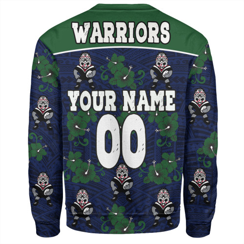 New Zealand Warriors Sport Sweatshirt - With Maori Pattern New Zealand Warriors Sport Sweatshirt - With Maori Pattern