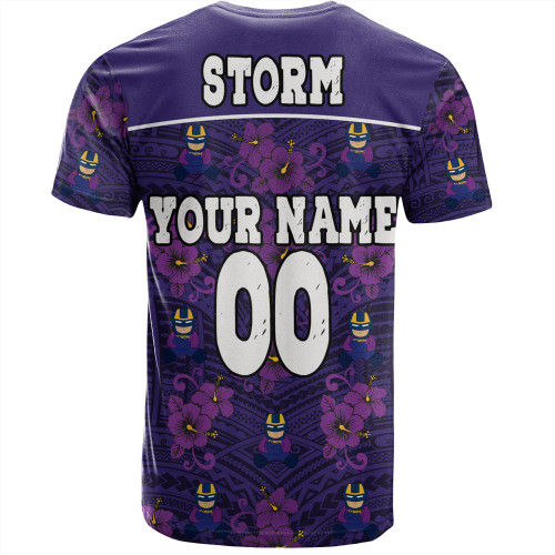 Melbourne Storm T-Shirt - With Maori Pattern Melbourne Storm T-Shirt - With Maori Pattern