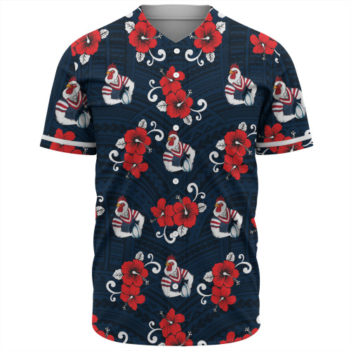 Sydney Roosters Baseball Shirt - With Maori Pattern