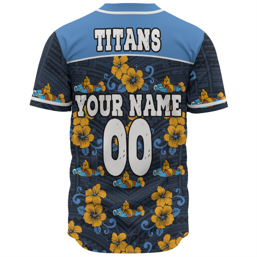 Gold Coast Titans Sport Baseball Shirt - With Maori Pattern Gold Coast Titans Sport Baseball Shirt - With Maori Pattern