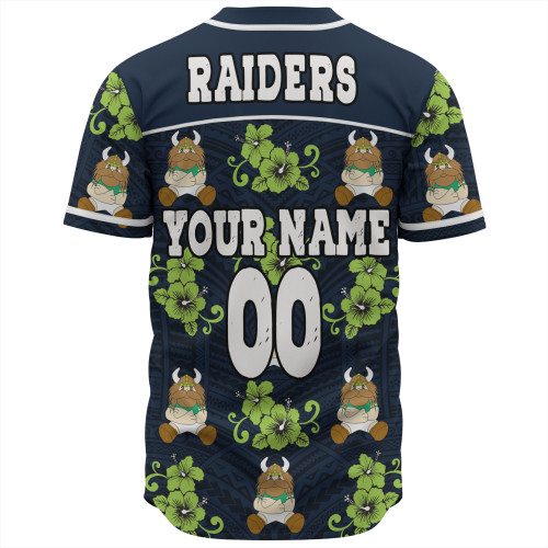 Canberra Raiders Baseball Shirt - With Maori Pattern Canberra Raiders Baseball Shirt - With Maori Pattern