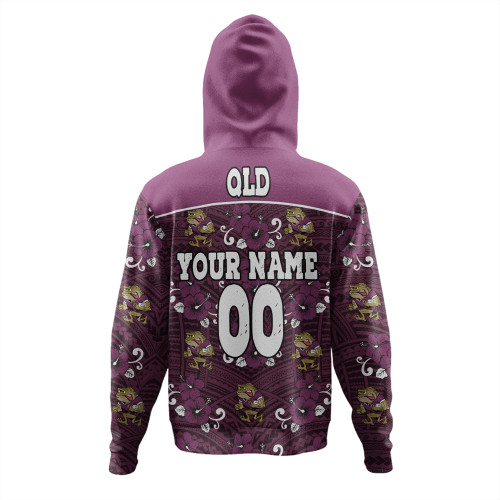Cane Toads Custom Hoodie - QLD With Maori Patterns Hoodie Cane Toads Custom Hoodie - QLD With Maori Patterns Hoodie
