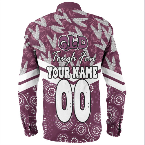 Cane Toads Sport Long Sleeve Shirt - Tropical Patterns And Dot Painting Eat Sleep Rugby Repeat