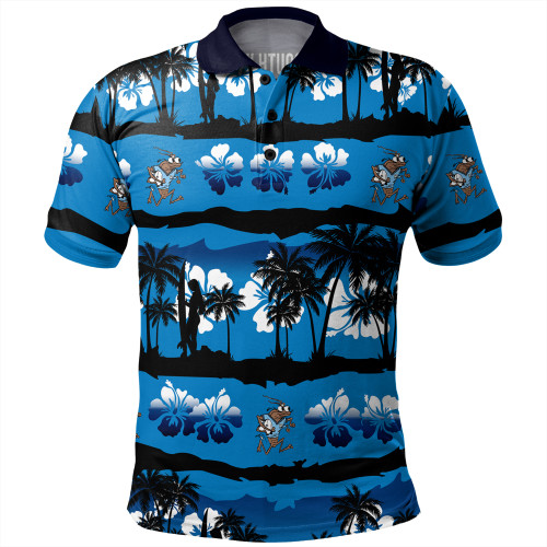 New South Wales Sport Polo Shirt - Tropical Hibiscus and Coconut Trees
