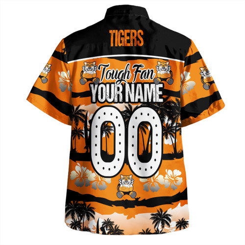 Wests Tigers Hawaiian Shirt - Eat Sleep Repeat With Tropical Patterns Wests Tigers Hawaiian Shirt - Eat Sleep Repeat With Tropical Patterns
