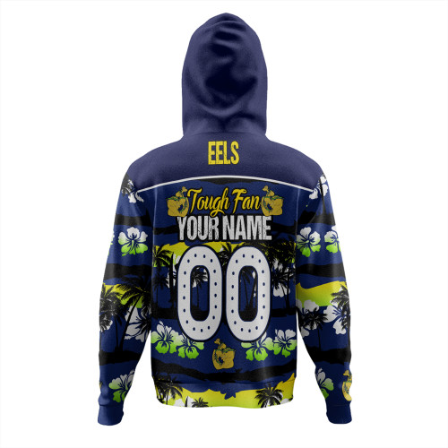 Parramatta Eels Sport Hoodie - Eat Sleep Repeat With Tropical Patterns Parramatta Eels Sport Hoodie - Eat Sleep Repeat With Tropical Patterns