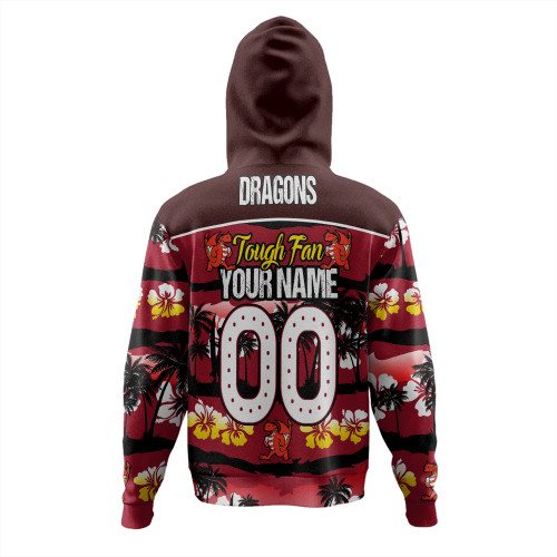 St. George Illawarra Dragons Hoodie - Eat Sleep Repeat With Tropical Patterns St. George Illawarra Dragons Hoodie - Eat Sleep Repeat With Tropical Patterns