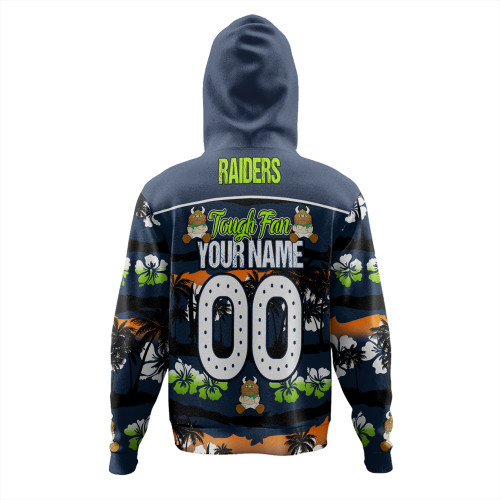 Canberra Raiders Hoodie - Eat Sleep Repeat With Tropical Patterns Canberra Raiders Hoodie - Eat Sleep Repeat With Tropical Patterns