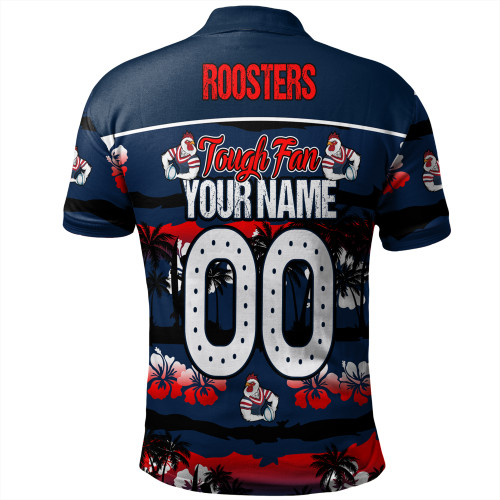 Sydney Roosters Polo Shirt - Eat Sleep Repeat With Tropical Patterns Sydney Roosters Polo Shirt - Eat Sleep Repeat With Tropical Patterns